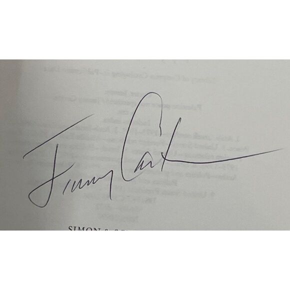 Jimmy Carter Signed Full Name Book Palestine Peace Not Apartheid JSA COA Rare - Picture 4 of 9